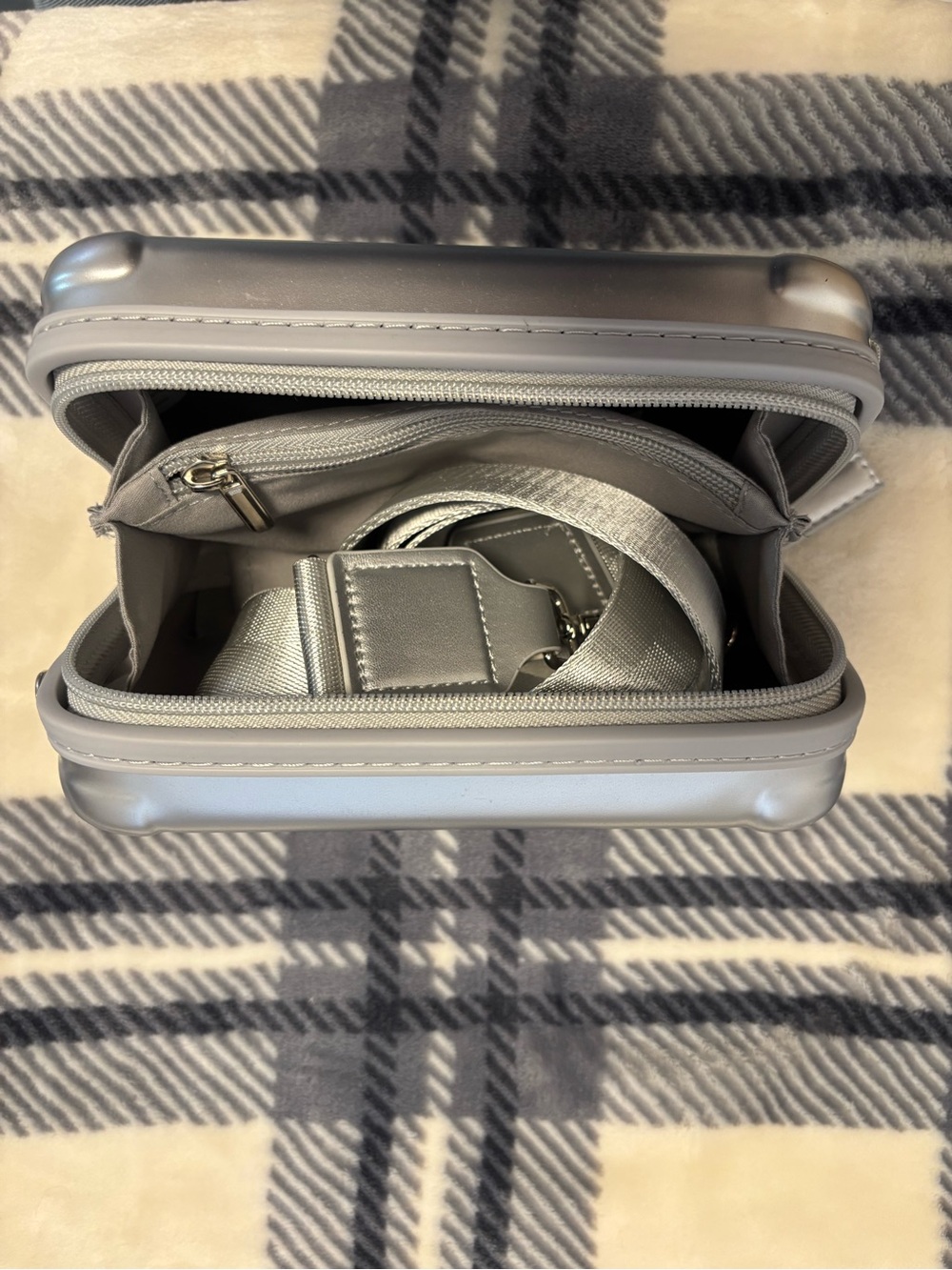 Silver Mini Hard-Shell Travel Case - Picture 2 of 2